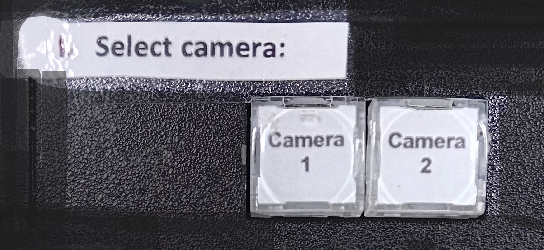 Buttons to choose between the camera displayed